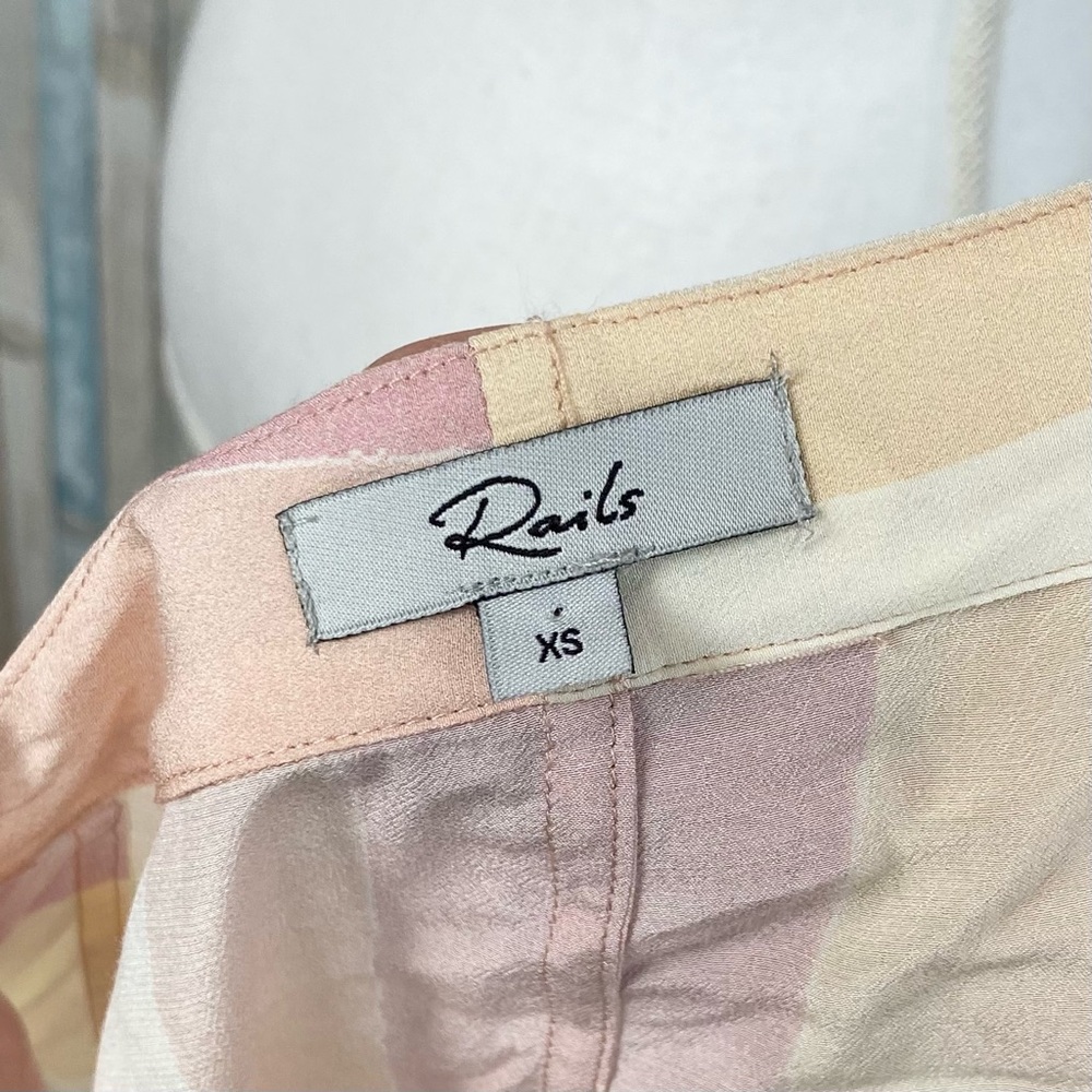 Rails Xs Sunrise Stripe Pastel Button Down Tie Fr… - image 7